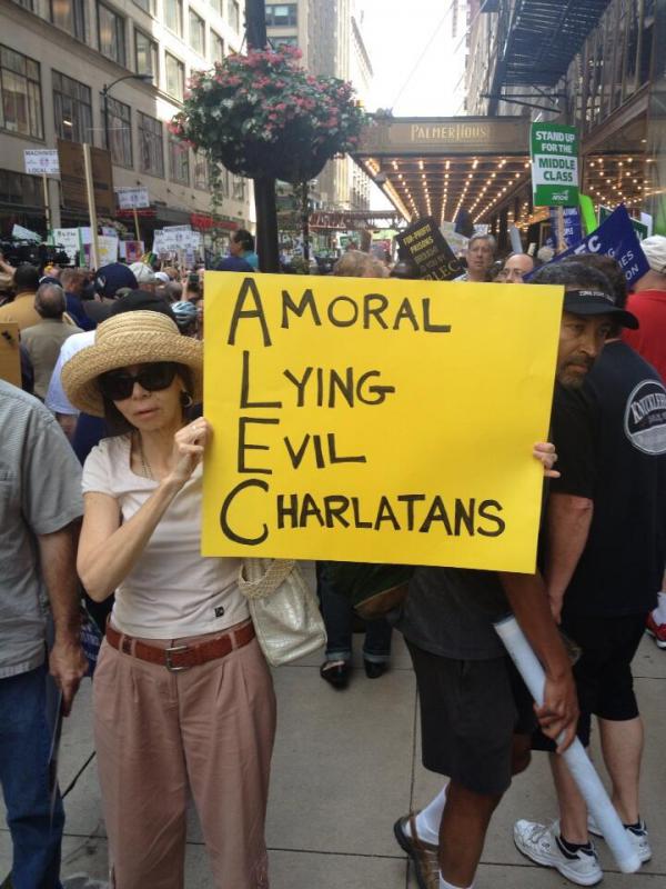 ALEC - Amoral Lying Evil Charlatans (Source: Brendan Fischer)