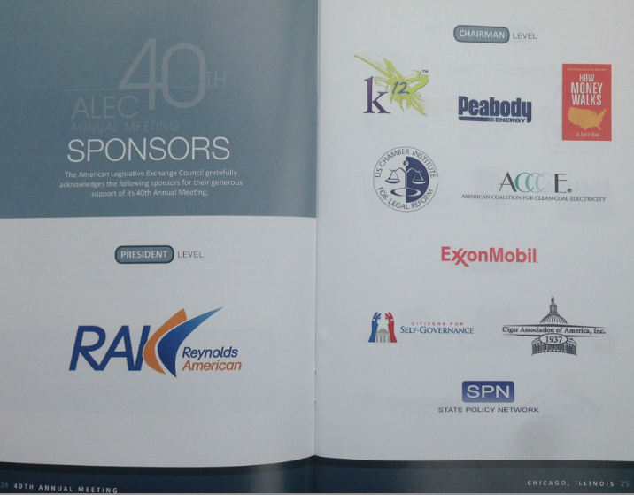 ALEC August 2013 Conference Sponsors Highest Level
