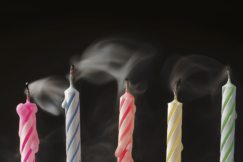blown-out birthday candles