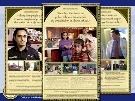 Print ads disseminated by the Council of American Muslims for Understanding.