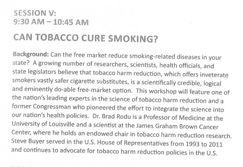 Can Tobacco Cure Smoking?