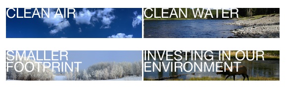 A portion of the EID website is called "Environment In Depth" and features various nature scenes.