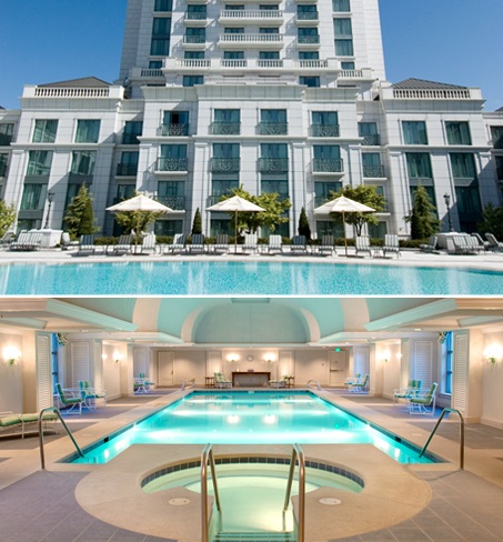 After a long day at the ALEC conference, politicians can take a dip in the hotel's "Mediterranean-inspired" pools.
