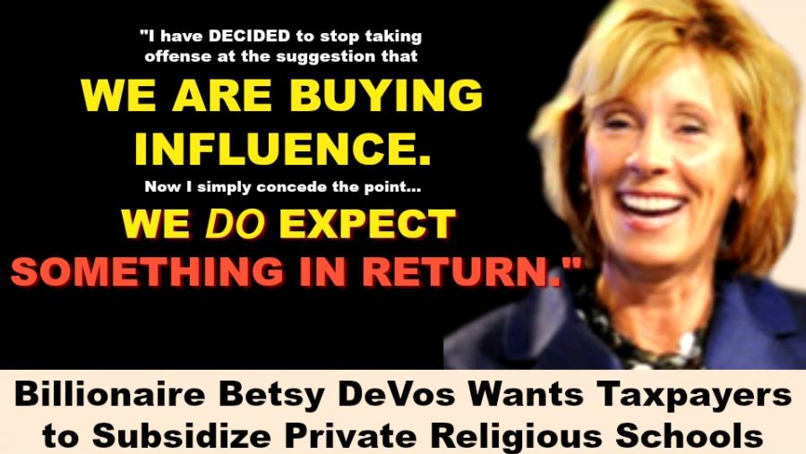 Image result for devos buying influence