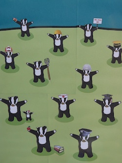 Cartoon badgers