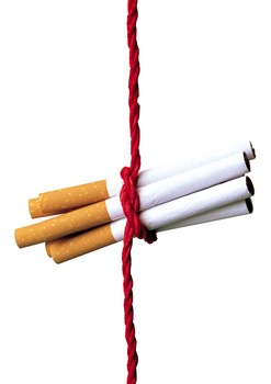 Cigarettes tied together with string