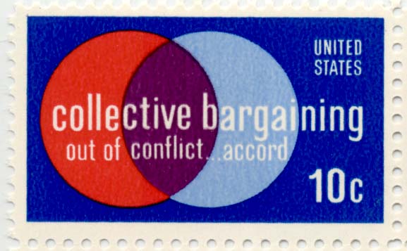 Collective bargaining postage stamp