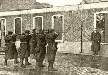 An old photo of a firing squad in Utah