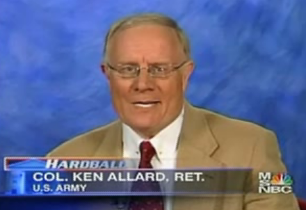 Pentagon pundit Ken Allard on MSNBC