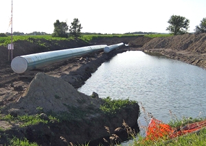 Keystone pipeline being laid