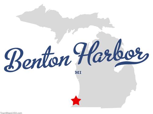 Map of Benton Harbor, MI
