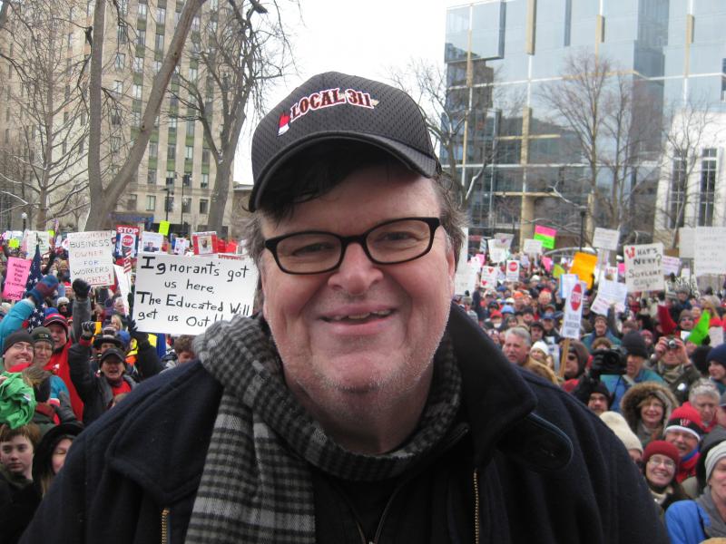 Michael Moore in Madison, Wisconsin