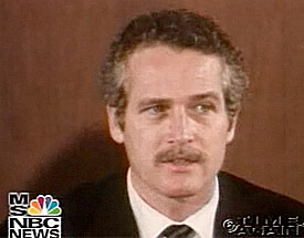 Paul Newman speaking out against the Vietnam War in 1969. (Source: MSNBC)
