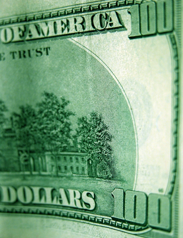 Back of one-hundred dollar bill