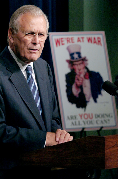 Donald Rumsfeld, at a May 2006 Pentagon town hall meeting