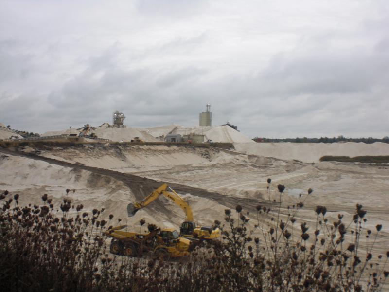 Sand mine located in central Wisconsin