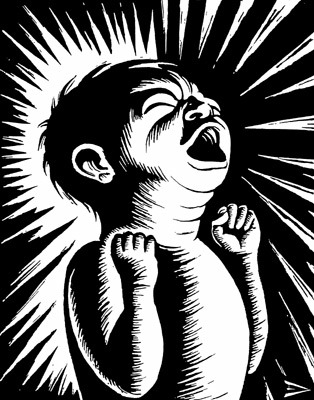 Screaming infant