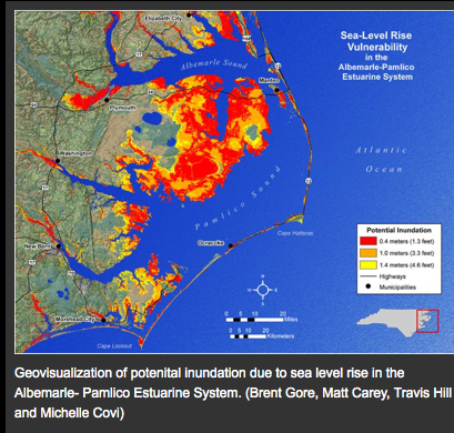 Potential harm from sea level rise in North Carolina