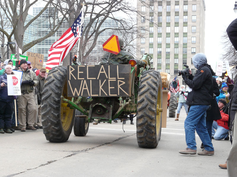 Tractorcade down John Nolen Drive