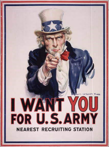 The iconic "Uncle Sam Wants You" poster was part of U.S. government's propaganda campaign during World War I, organized by its Committee on Public Information.
