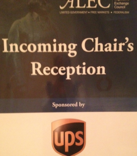 UPS as ALEC Sponsor 2013