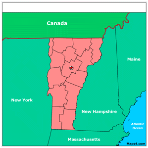 Vermont map