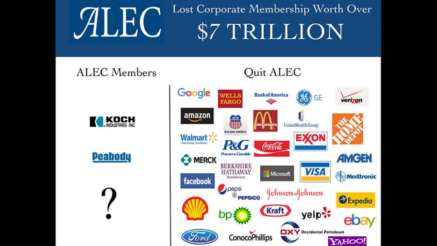 ALEC lost corporate membership worth over $7 trillion