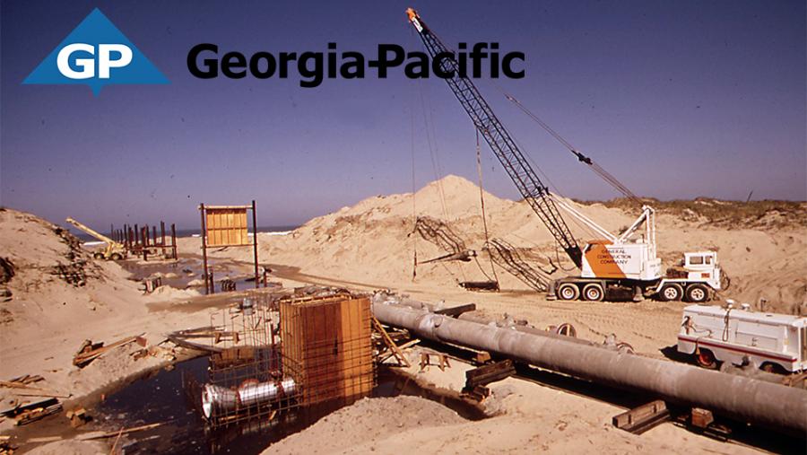 Georgia Pacific milling operation Isthmus Slough (Source:Wikimedia Commons, Gene Daniels)