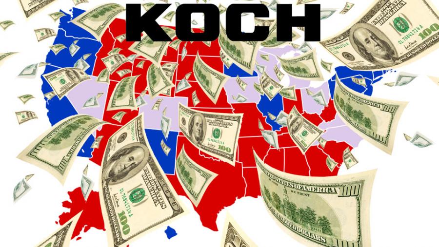 Koch money in elections.
